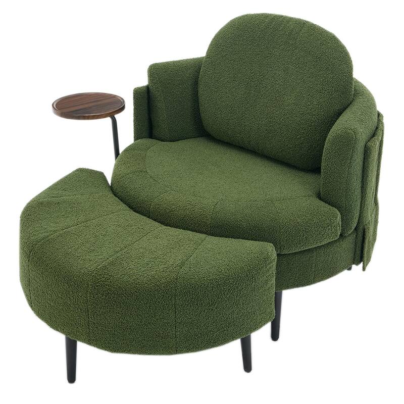 Single Sofa Chair With Footstool