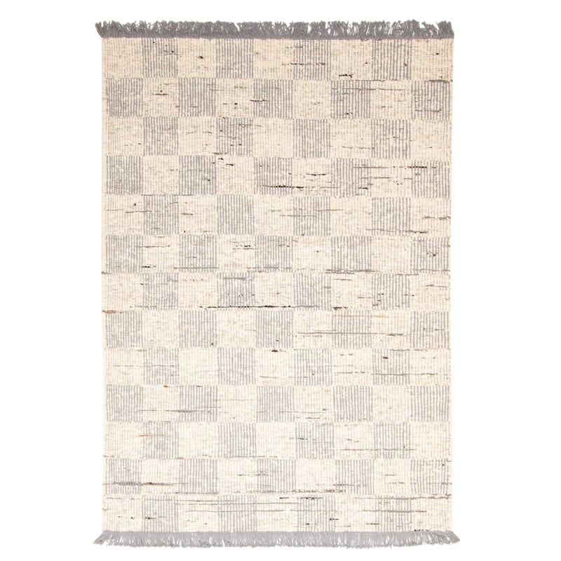 ECARPETGALLERY Braid weave Sienna Cream Wool Rug - 5'2 x 7'7