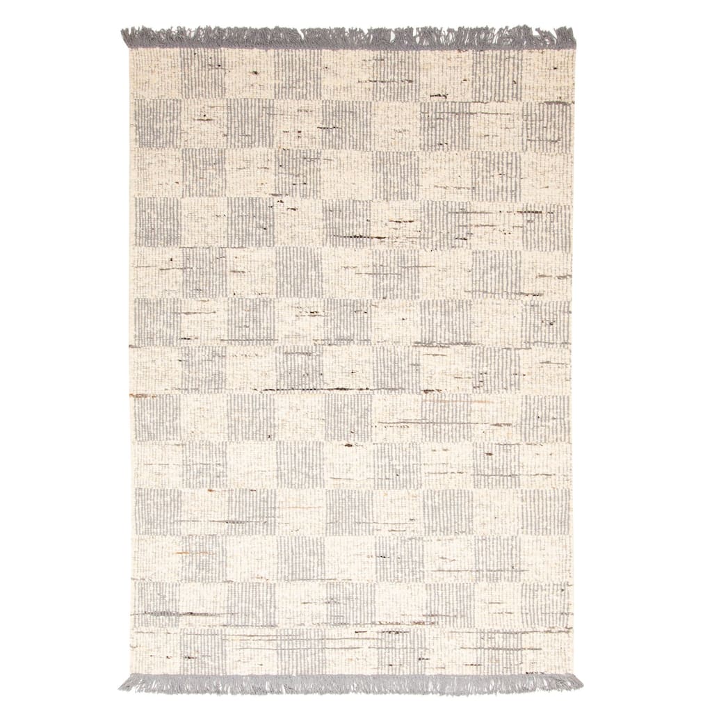 ECARPETGALLERY Braid weave Sienna Cream Wool Rug - 5'2 x 7'7