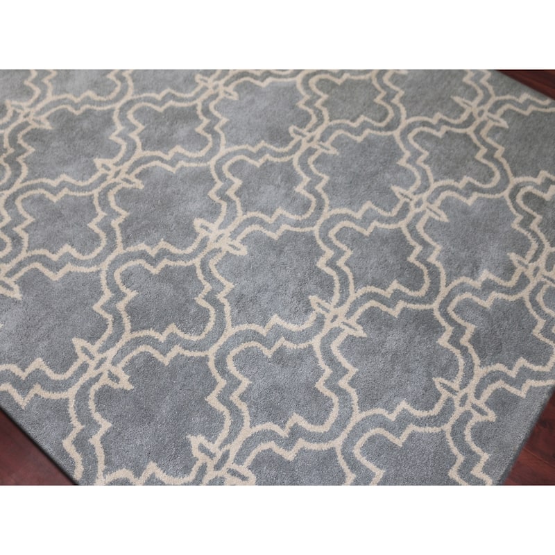 Modern Trellis Hand-Tufted Runner Rug - 2'3" x 8' Runner