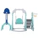 preview thumbnail 12 of 16, 5 in 1 Slide and Swing Playing Set, Toddler Extra-Long Slide with 2 Basketball Hoops, Football, Ringtoss, Indoor Outdoor