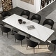 preview thumbnail 21 of 40, 110.24'' Extendable Rectangular Sintered Stone Dining Table For 6-10 People