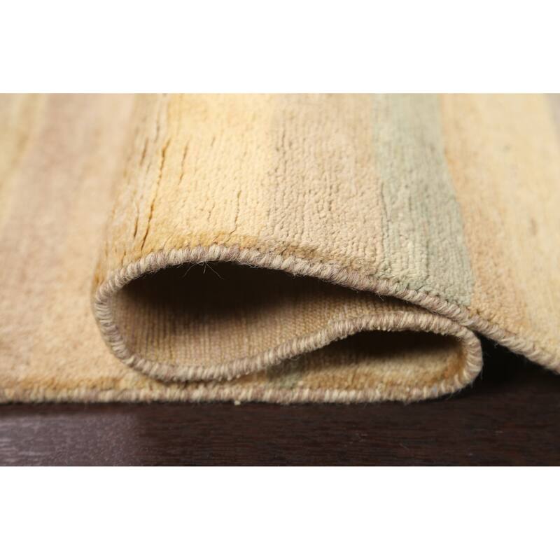 Contemporary Striped Gabbeh Kashkoli Wool Area Rug Hand-knotted Carpet - 3'1" x 5'2"