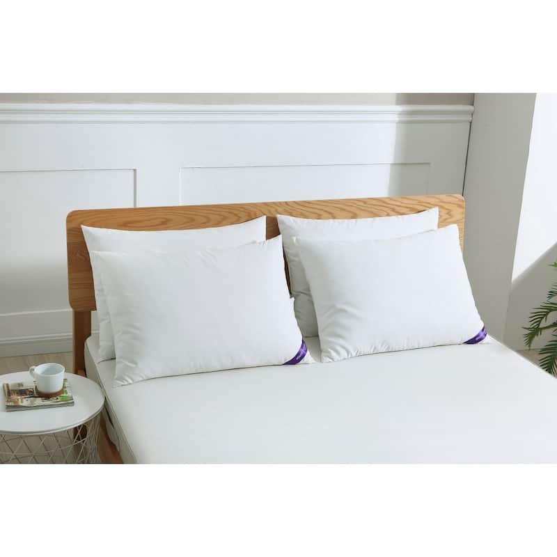 St. James Home Cotton Silver Duck Feather Pillows (Set of 4)