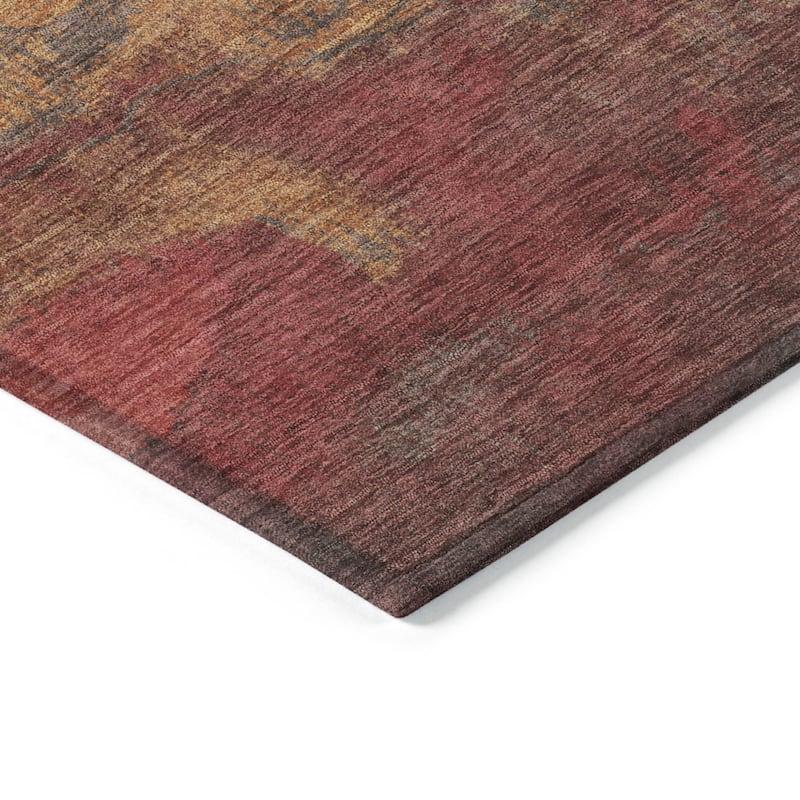 HomeRoots Abstract Modern Rectangle Outdoor Rug