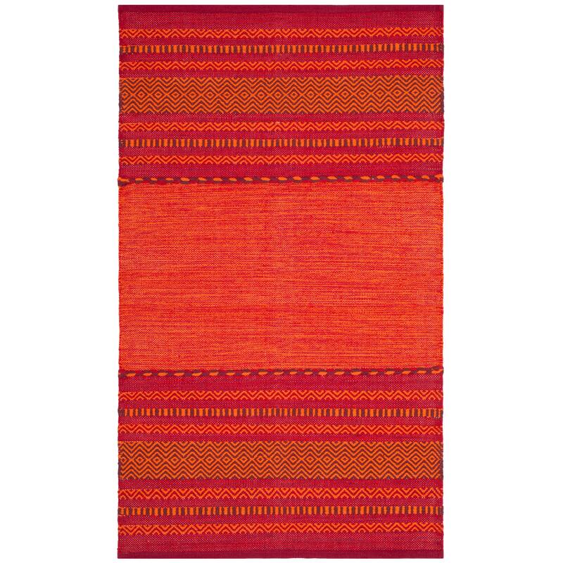 SAFAVIEH Handmade Montauk Carisbrooke Boho Stripe Cotton Flatweave Rug