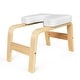 preview thumbnail 7 of 9, Yoga Headstand Wood Stool with PVC Pads-White - 24" x 16" x 15.5" (L x W x H)