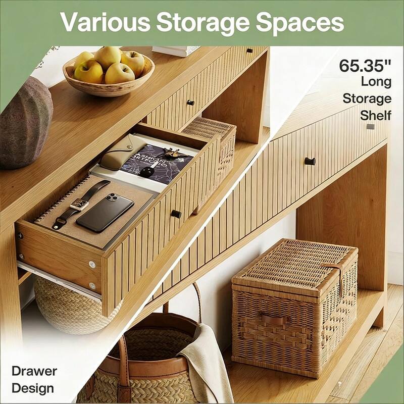 Modern Wooden Coffee Table - Long Sofa Table