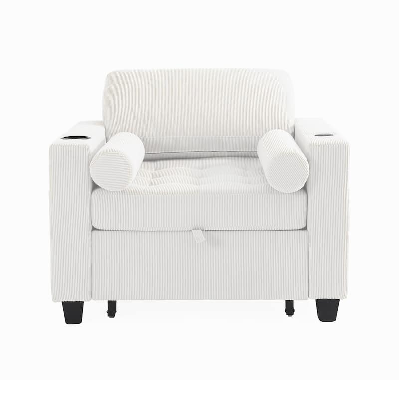 3-in-1 Adjustable Sleeper Sofa Bed Convertible Chair for Living Room