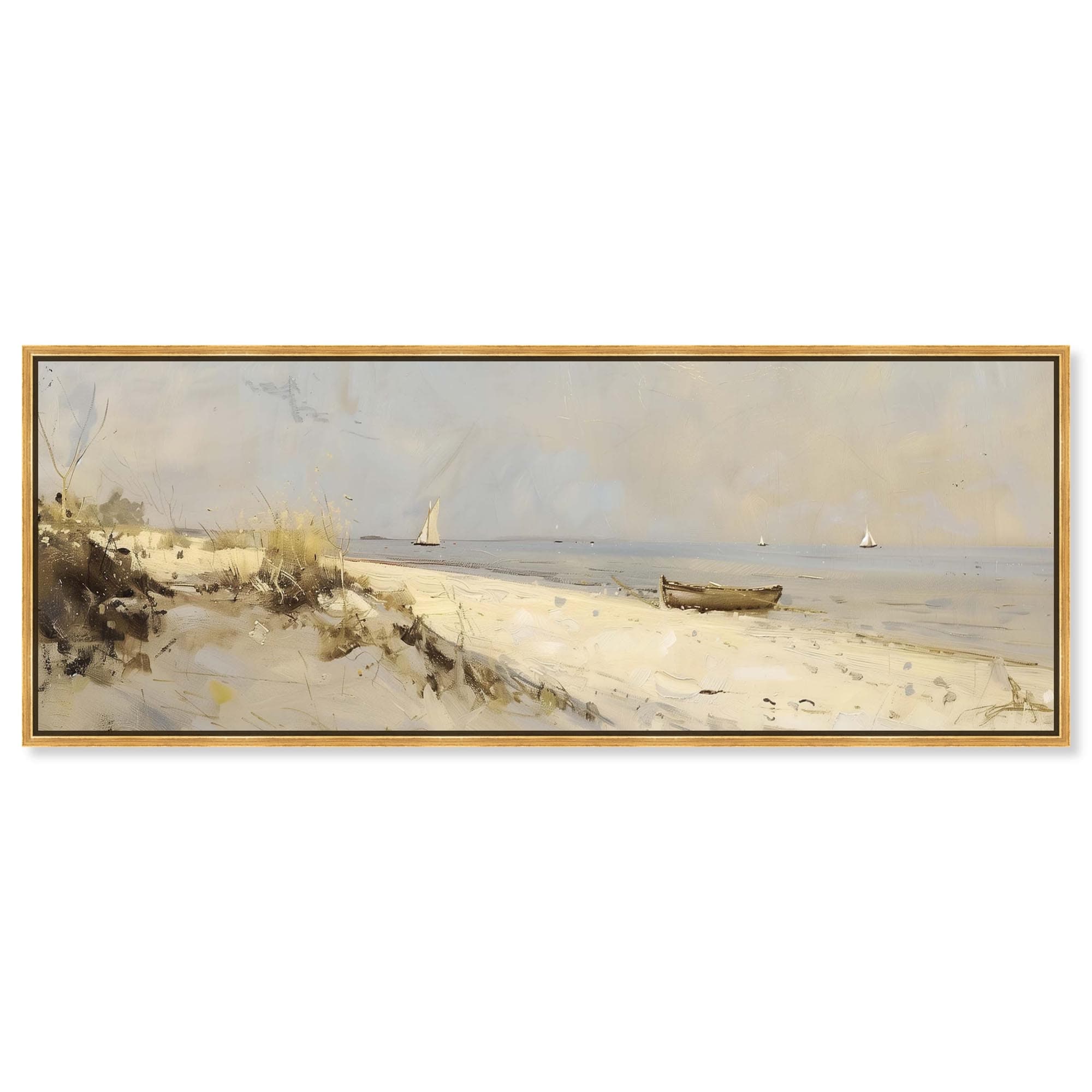 By the Sea Panoramic Canvas by Art Remedy