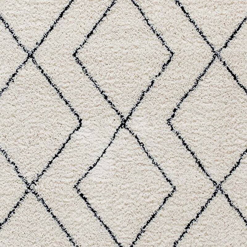 Geometric Bohemian Shag Rug