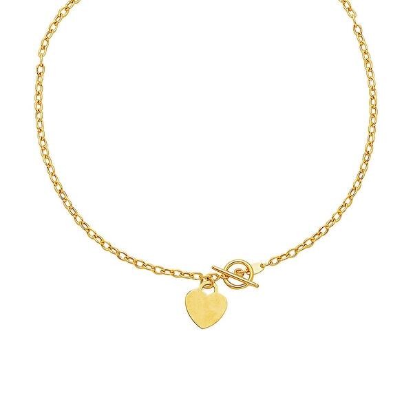 Download Mcs Jewelry Inc 14 Karat Yellow Gold Heart Dangling Charm Necklace