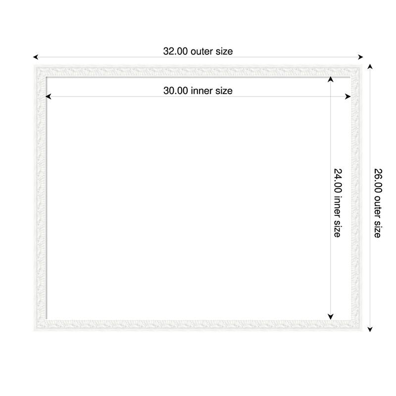 Bethany Framed Dry Erase Magnetic Board - 32 x 26 in - Bethany White