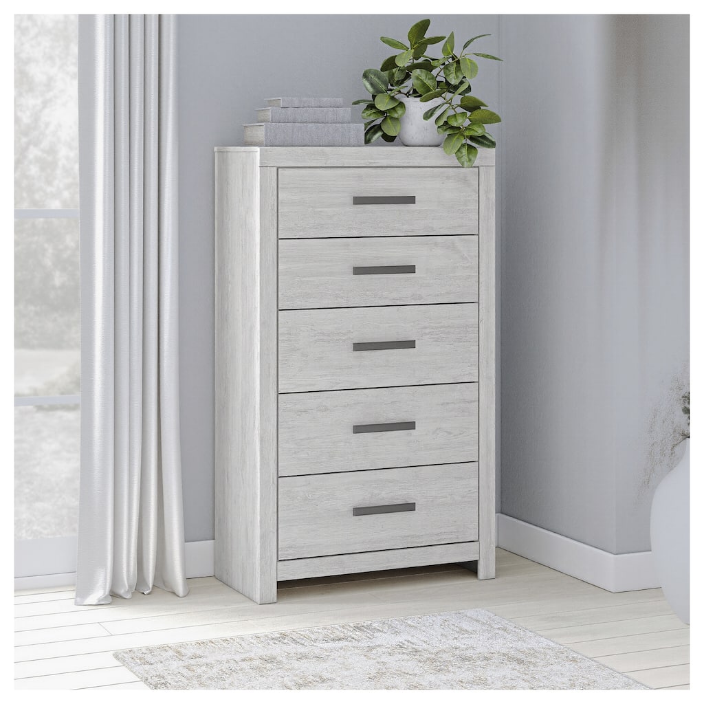 Signature Design by Ashley Cayboni Whitewash Chest of Drawers