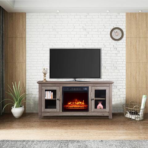 32/47/51 inches Electric Wood TV Cabinet Fireplace Stand
