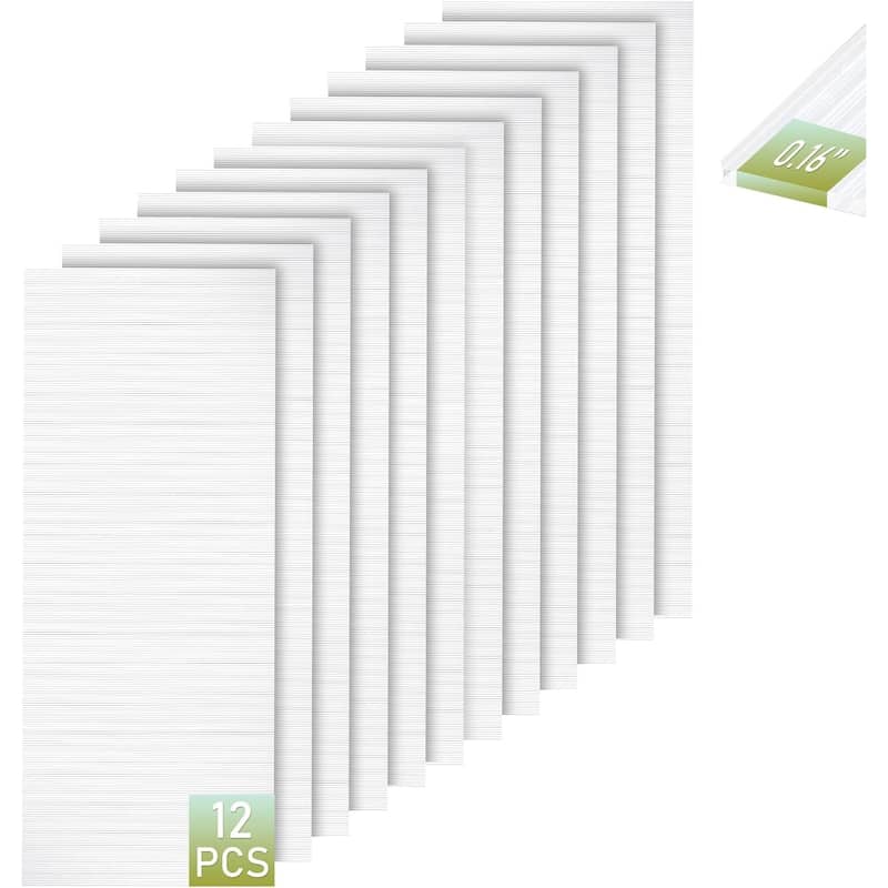 5x2 FT UV Resistant Twin-Wall Awning Panels, Thick Weatherproof greenhouse panels - Transparent 12 Pcs