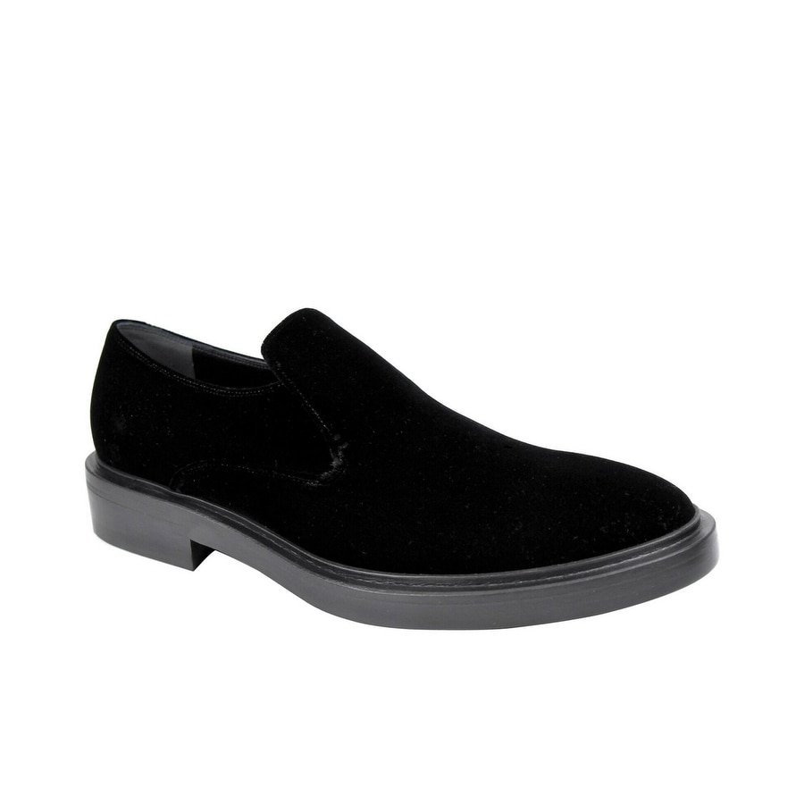 black velvet slip on shoes