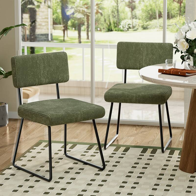 Modern Set of 2/4/6/8 Dining Chairs Upholstered Chairs with Open Back for Dining Room and Kitchen