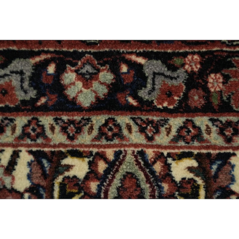 Hand Knotted Oriental 100% Wool Carpet Traditional All-Over Beige & Ivories Bidjar Area Rug - 9' 9'' X 6' 8''
