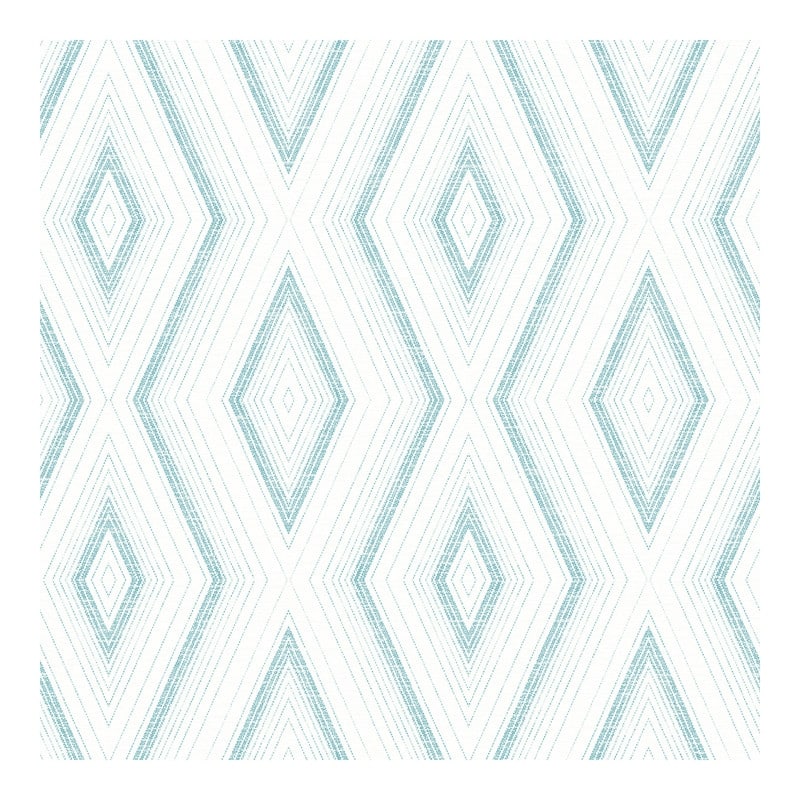 Chesapeake Santa Cruz Turquoise Geometric Wallpaper - 20.5 x 396 x 0.025