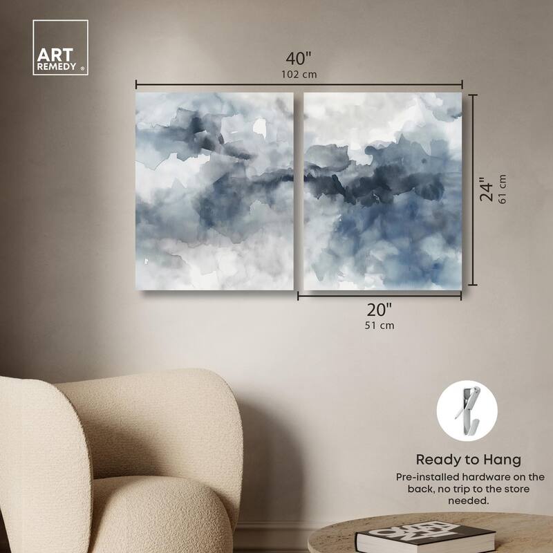 Calming Tides Canvas Set of 2 by Art Remedy, Gallery Wrapped