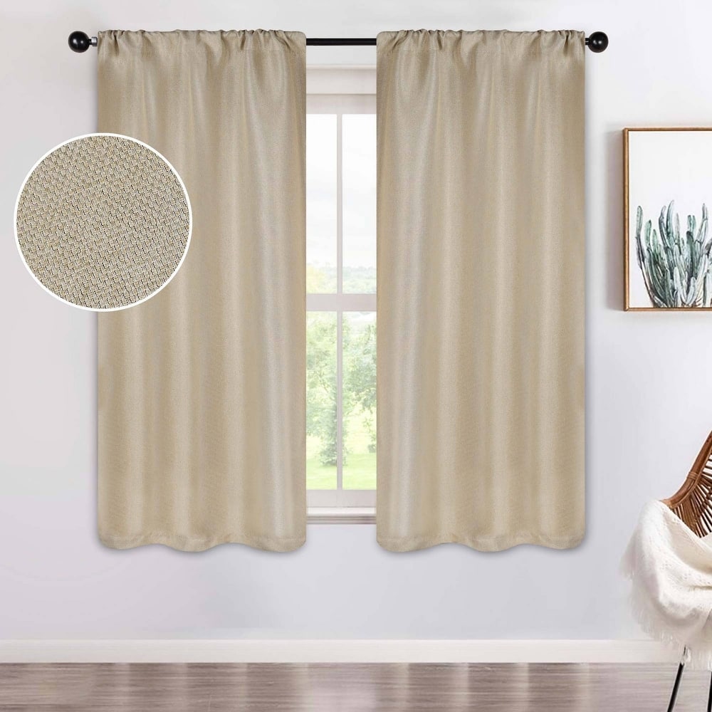 Superior Jaxon Washable Room Darkening Curtains, Set of 2 Panels