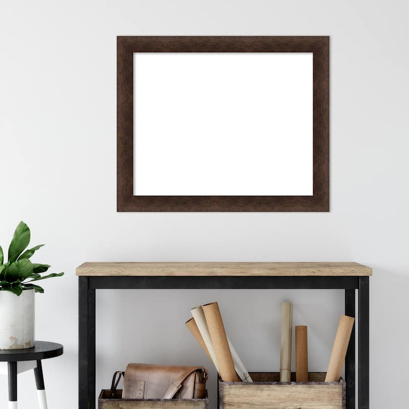 Amanti Art Warm Walnut Framed Dry Erase Magnetic Board