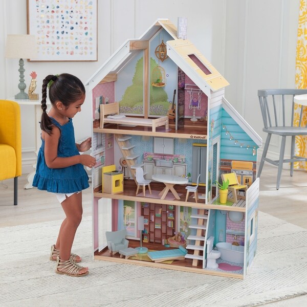 Zoey Magic Lights & Sounds Dollhouse with 18 Accessories - Bed