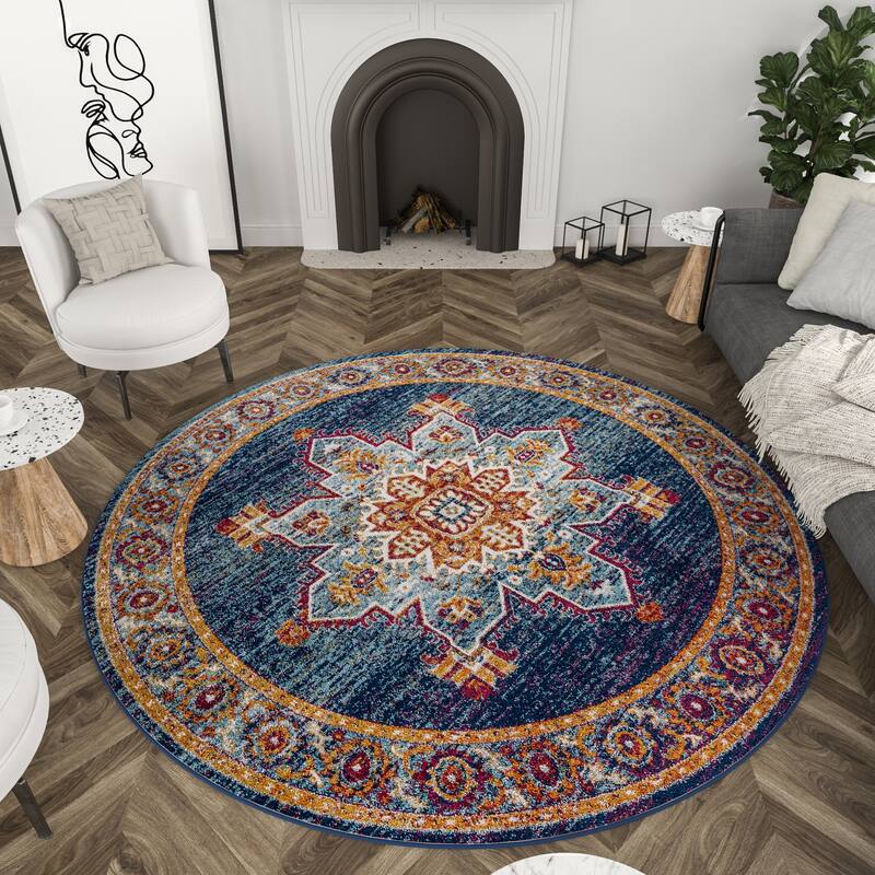 Gematria French Country Medallion Indoor Area Rug