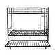 preview thumbnail 32 of 37, Full Over Full Contemporary Build Metal Bunk Bed with Trundle