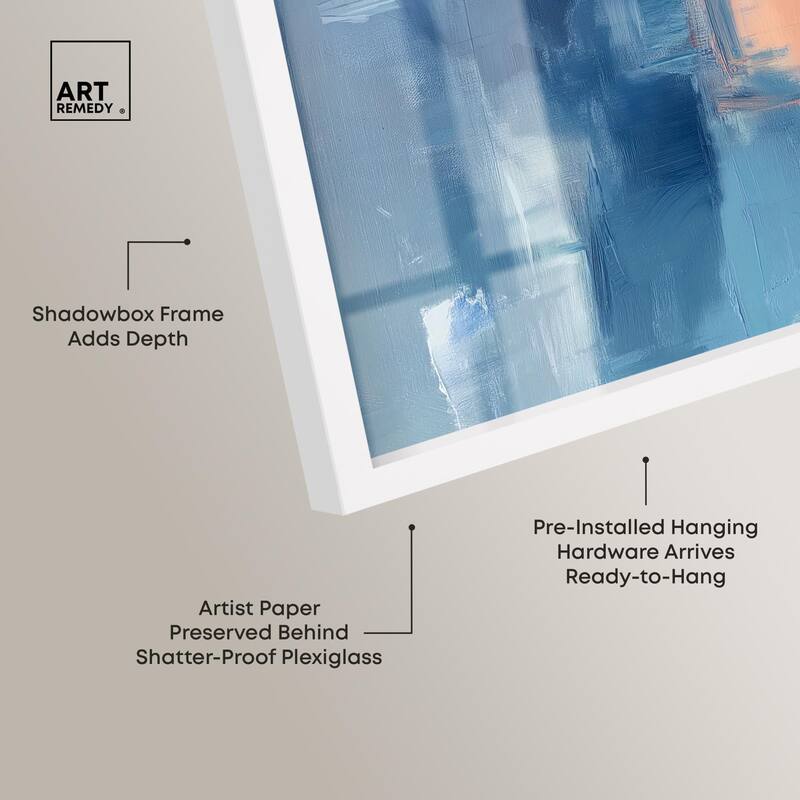 Whispering Blue II Shadowbox by Art Remedy