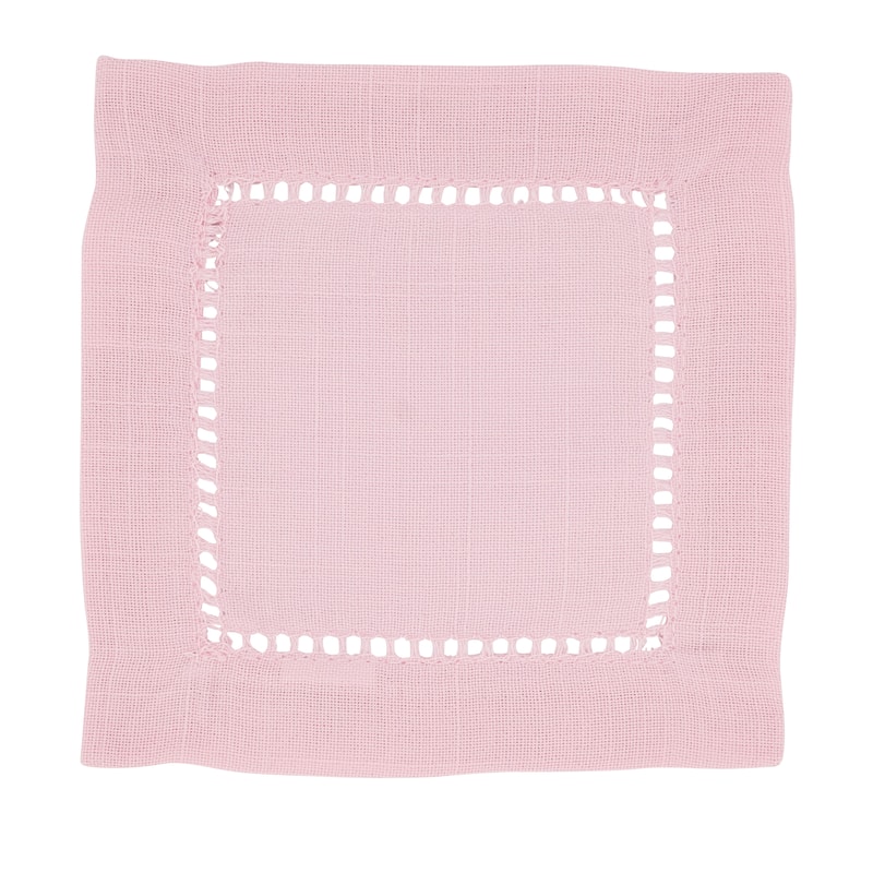 Hemstitched Border Design Napkins (Set of 12) - Set of 12 - 6"x6"