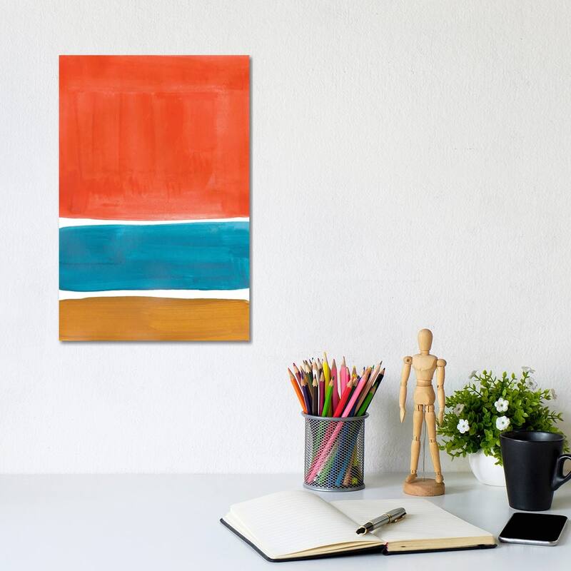 iCanvas "Orange Teal Rothko Remake" by EnShape Canvas Print - 12x8x0.75