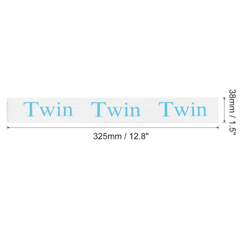 Bed Sheet Organizer Bands 325x38mm Storage Bands, White/Blue, TWIN - White/Blue - 8 Pcs