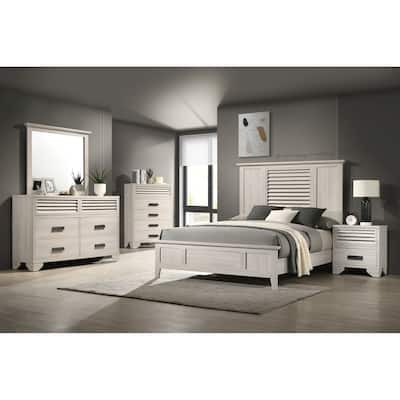 Vanni White Panel Bed