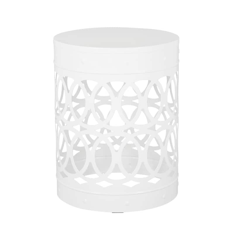 Mellie Outdoor Outdoor Metal Side Tables (Set of 2) by Christopher Knight Home