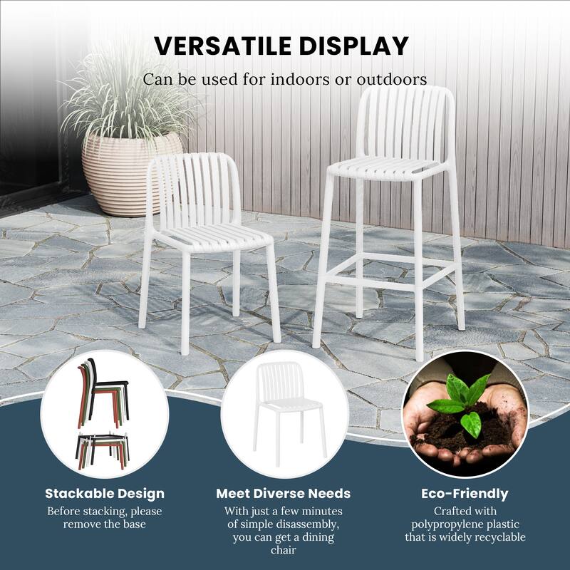 Frond and Form 2-Person Outdoor Round Dining Set Bar Height