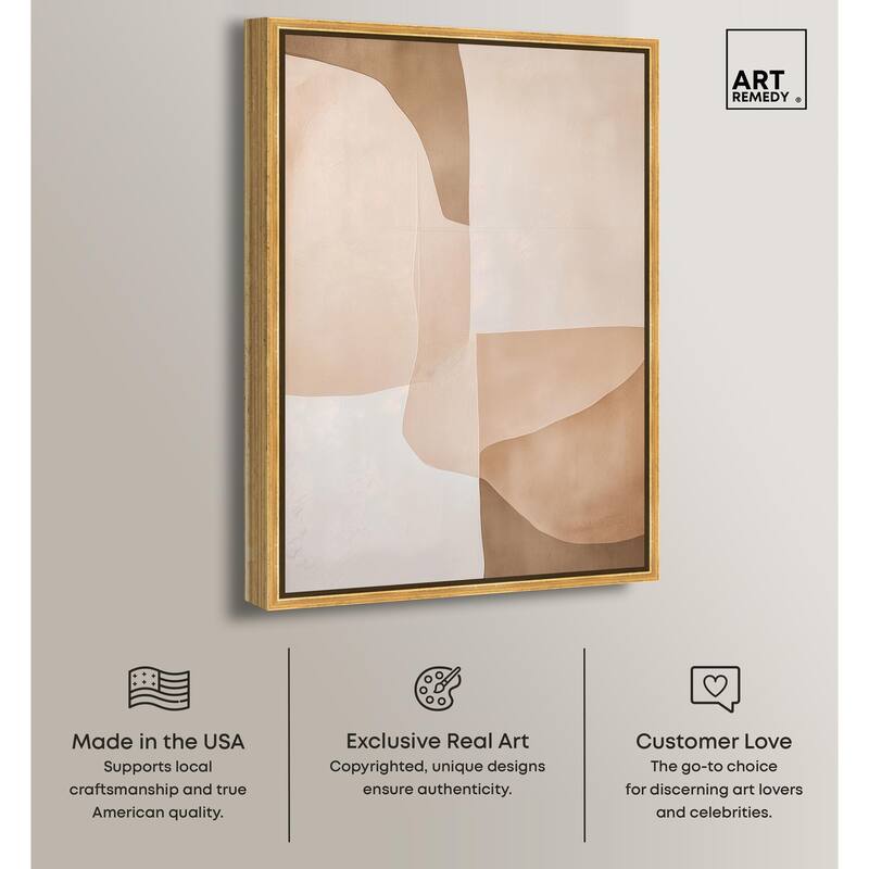 Forms in Beige II Canvas by Art Remedy