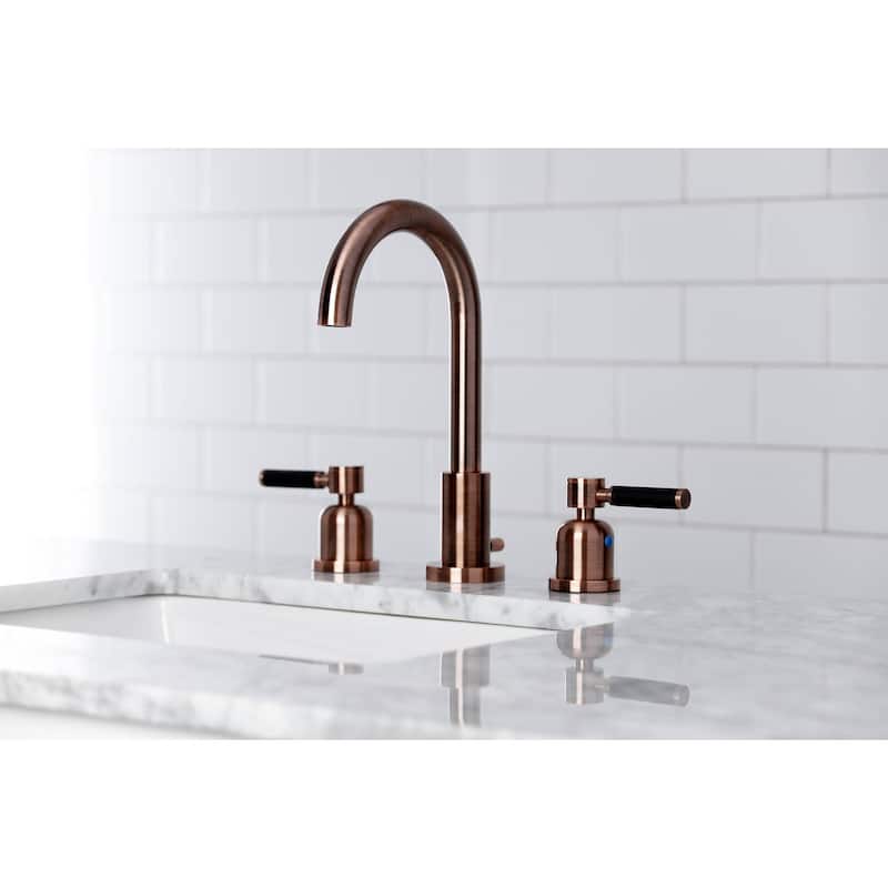 Kingston Brass Kaiser 1.2 GPM Deck Mounted Widespread Bathroom Faucet