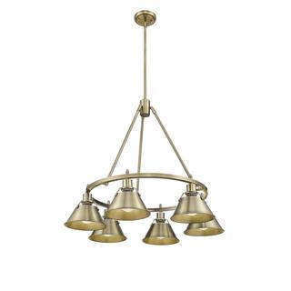 Orwell 6-Light Chandelier in Aged Brass - Gold