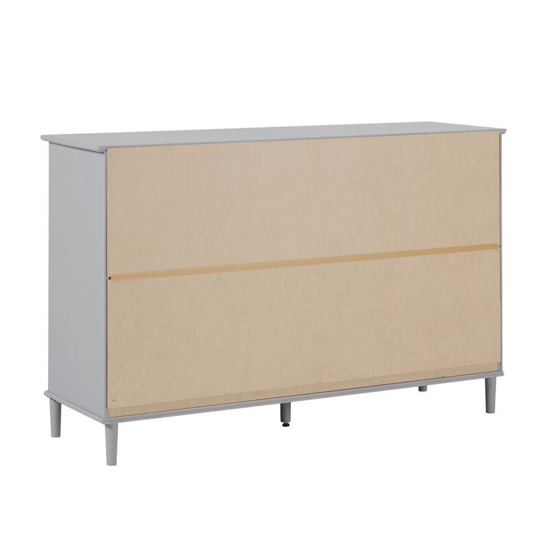 Walker Edison Bullrushes 6-Drawer Solid Wood Dresser