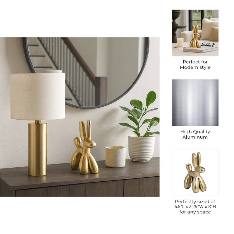 Modern Metal Balloon Dog Decorative Figurine - Gold - 6.5" x 3.25" x 8"