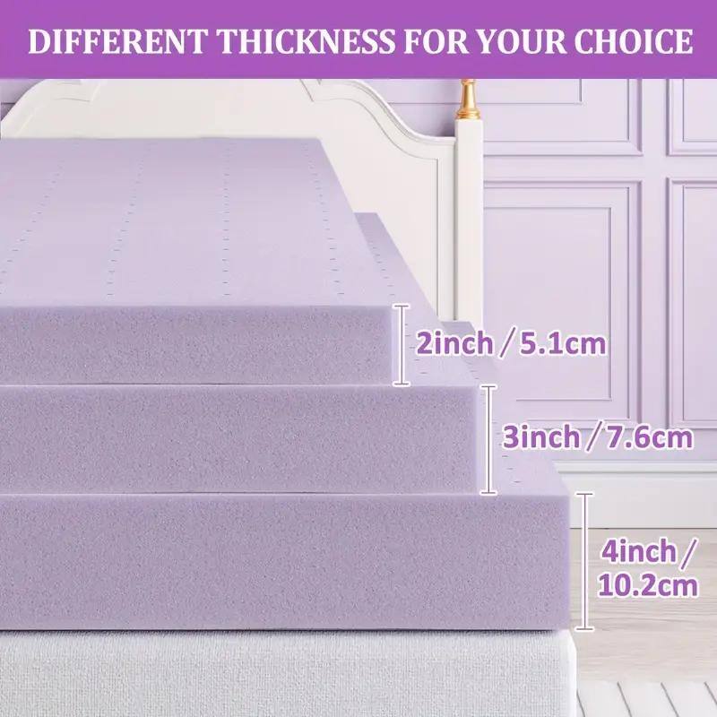 Full Mattress Topper, 2 Inch Premium Firm Memory Foam Mattress Topper With Ventilated Design, Cooling & Gel-infused