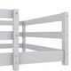 preview thumbnail 10 of 10, Grey Floor Bed with Fence,Wood Kids Bed,Twin Size