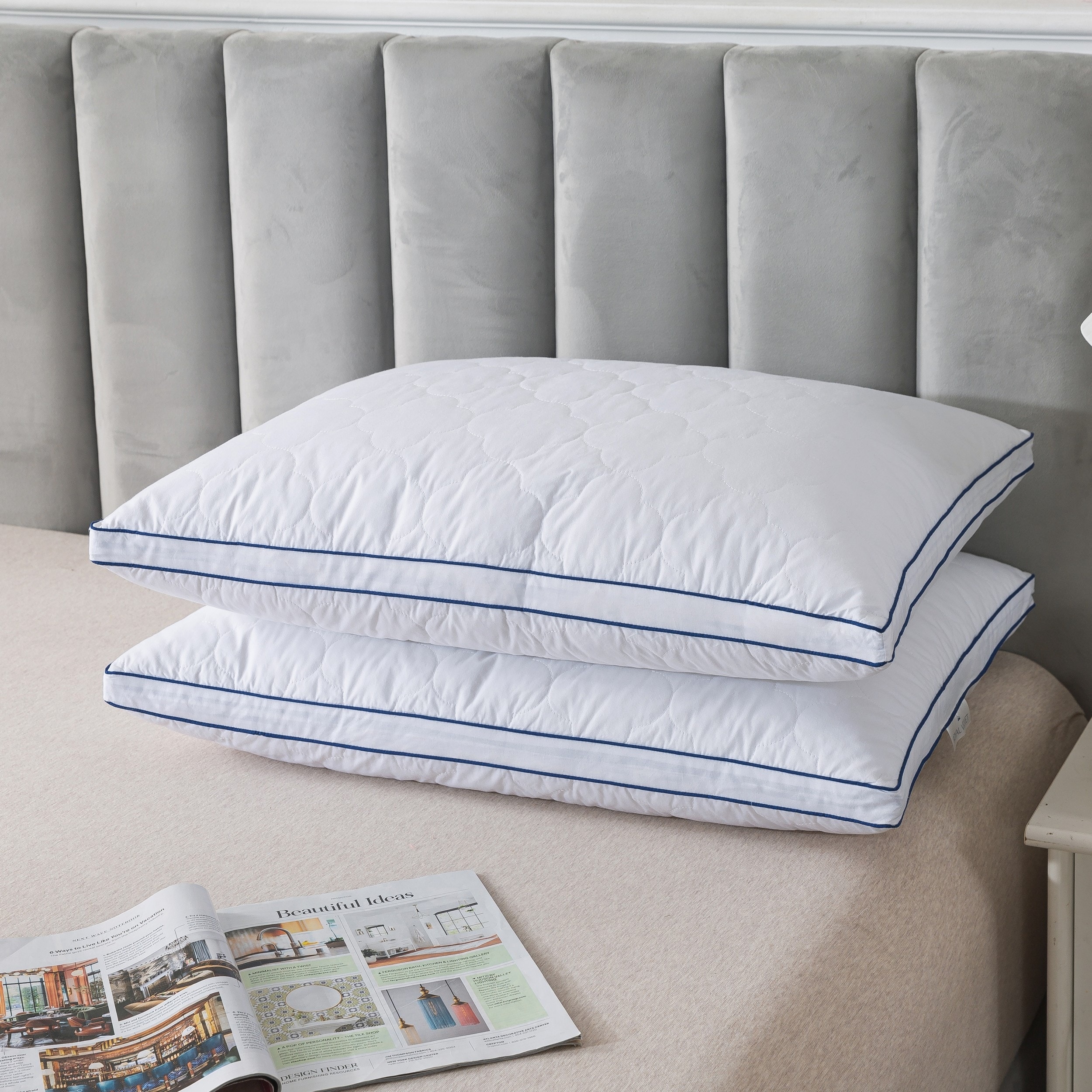 Royal Velvet White European Down Blend Surround Pillow 1 inch Gusset