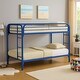 preview thumbnail 1 of 0, Simply Design Twin Over Twin Bunk Bed with Built-In Ladders, Blue