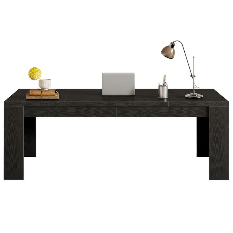 70.9" Wood Computer Desk, Executive Office Desk, Home Office Writing Workstation Business Accent Desk