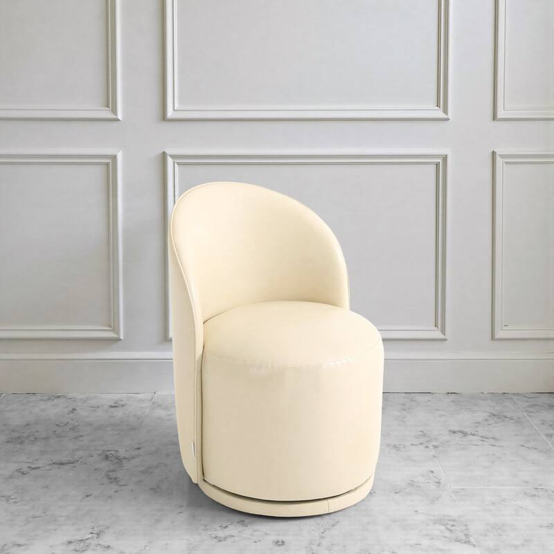 Modern Armless 360-Degree Swivel Dining Chair Barrel Chair