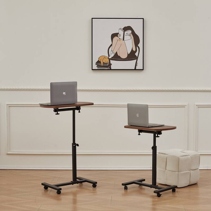 C-Shape Side Table with Adjustable Height