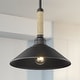 preview thumbnail 7 of 9, Golden Lighting Journey 1-light Pendant in Natural Black